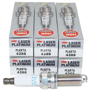 Imagem de 6 pe as NGK Laser Platinum Spark Plugs Stock 4288 N quel Ponta de n cleo Padr o 0,032in PLKR7A