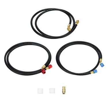 Imagem de LiebeWH Tubo de Refrigerante de Camada de Borracha Com Dedal de Latão, Material de Nylon, Mangueira de Carregamento CA Flexível para R22, 404, 134A, Ferramentas de Reparo de Linha de Ar Condicionado