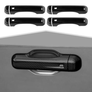 Imagem de Amayum Capa de maçaneta externa adequada para Jeep Gladiator JT 2018+ acessórios externos, acabamento em fibra de carbono
