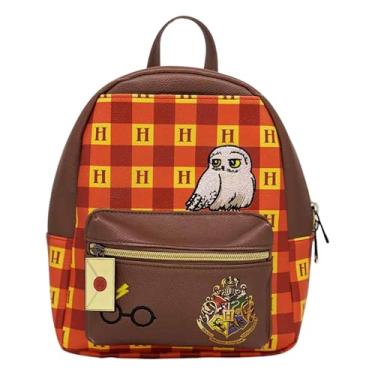 Imagem de Zonacriativa - Mini Mochila Xadrez Harry Potter Warner | Formato compacto, 2 bolsos e ideal para carregar o essencial nas aventuras em Hogwarts