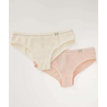 Imagem de Kit 2 Calcinhas Infantil Tam 4 a 14-82291 - MARISA, Rosa, P