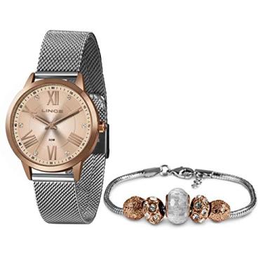 Imagem de Relógio Lince Feminino Ref: Lrt4651l Kx56r3sx Bicolor + Semijóia