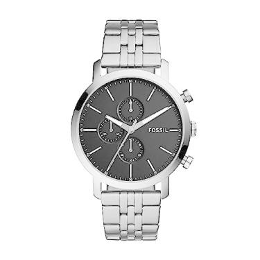 Imagem de Fossil Relógio masculino Luther de aço inoxidável com quartzo, Prata, Cronógrafo