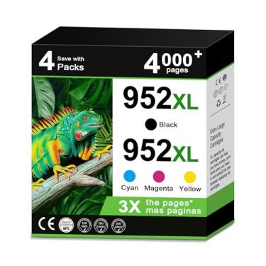 Imagem de Pacote combo de cartuchos de tinta preta 952XL para impressora HP 952 XL OfficeJet Pro 7740 HP952 HP952XL para 8710 8720 8715 8210 8740 8702 8725 7720 8730 8700 8200 8216 8714 8745 8728 Ciano Magenta