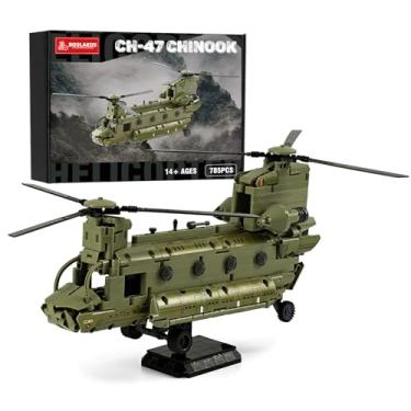 Imagem de BOOLAKOS Military Helicopter CH-47 Chinook, Military Transport Helicopter Building Block Set, Iconic US Army Airplane Display Model for Adult Gift Giving (785pcs)