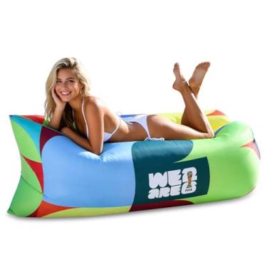 Imagem de FIFA Espreguiçadeira inflável, sofá de ar, portátil, impermeável e à prova de vazamentos, ideal para quintal, praia, viagens, acampamento, piqueniques e festivais de música