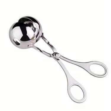 Imagem de 1 peça de máquina de bolas de carne de aço inoxidável, utensílio de cozinha multifuncional antiaderente para almôndegas de formato perfeito, gelo, massa de biscoito, picolés de bolo de arroz, bolas de