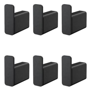 Imagem de Kit 6 Peças Cabide Simples Banheiro Docol Flat 009609ce Onix
