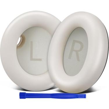 Imagem de SOULWIT Substituição de Almofadas Auriculares para Anker Soundcore Space One (S1) Auscultadores, Almofadas Auriculares com Couro de Proteína mais Macio, Espuma de Isolamento de Ruído - Ouro