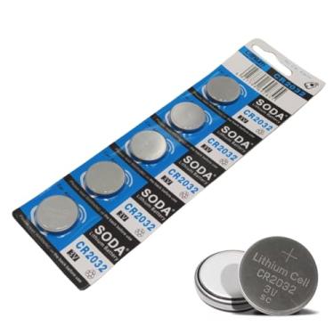 Imagem de Bateria CR2032 Lítio 3V, Cartela com 5 Unidades, para Calculadoras e Equipamentos Eletrônicos, 25g