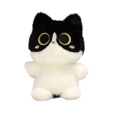 Imagem de Brinquedo De Pelúcia Gato Kawaii Siamês Laranja E Preto, Almofada Para