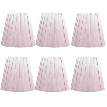 Imagem de pcagfaajmh Abajur nórdico de arte de pano lustre de parede com clipe de bolha abajur (rosa)