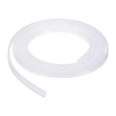 Imagem de YOKIVE Acabamento de borda de canal U de borracha transparente, tira de vedação de porta de silicone com ranhura de 1/40.6 cm, adequada para borda de 1/81.3 cm-3/81.3 cm | Protetor de borda de metal