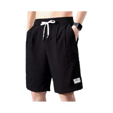 Imagem de Shorts Esportivos Masculinos De Seda XL-XXXL Finos, Cropped, Soltos, D