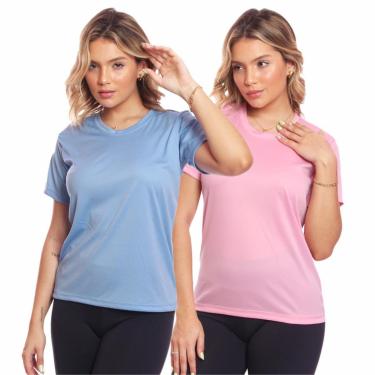 Imagem de Kit 2 Camisas Academia Esportiva Com Proteção Uv Feminina-Feminino