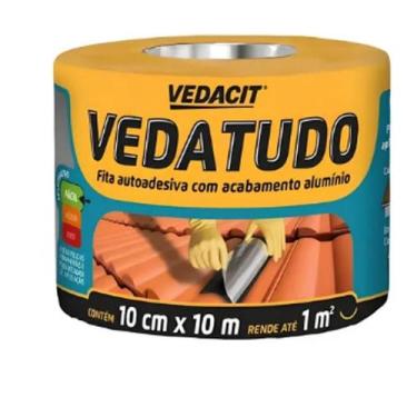 Imagem de Manta Asfáltica Adesiva Alumínio Fita Vedacit 10cm X 10m - 001579