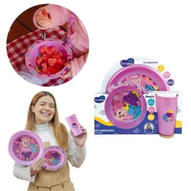 Imagem de Kit Alimentação 3 Peças TurmaTube ViihTube Rosa BabyGo