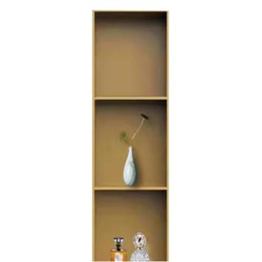 Imagem de Armário de nicho de aço inoxidável 304, divisória dupla, acabamentos embutidos, chuveiro, banheiro, prateleira adequada para sala de estar, jardim, cozinha, locais públicos (ouro, 90 x 28 cm)