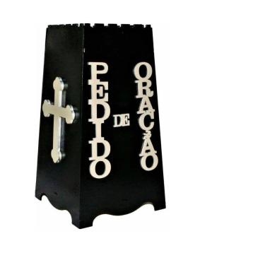 Imagem de Gazofilácio Pedidos De Oração Igreja Em Mdf Pintado Preto