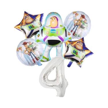 Imagem de Balões De Folha Buzz Lightyear E Woody Do Toy Story Para Festa De Aniv