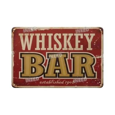 Imagem de Placa Decorativa De Metal Vintage Retro JIM BEAM Para Bar, Pub, Clube,