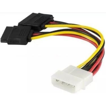 Imagem de DUPLICADOR DE ENERGIA SATA PARA FONTE IDE MOLEX 4 PINOS ATX ITX = PARA LIGAR DOIS HDS SATA EM UM MOLEX IDE