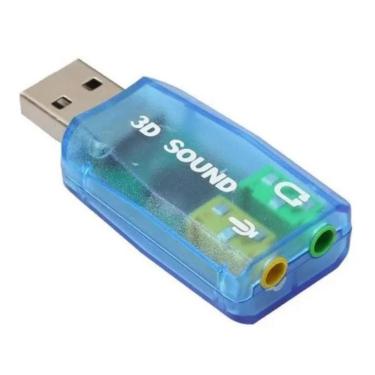 Imagem de Adaptador Externo De Som Virtual 5.1 Usb Placa Som Play 3d