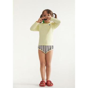 Imagem de Conjunto Biquíni Infantil Listrado Proteção UV - Azul 010 - Hering Kid