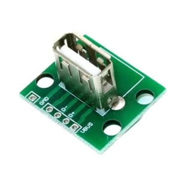 Imagem de Conector Vertical USB Micro USB 2.0 Fêmea Tipo a 2.54mm Placa Adaptado