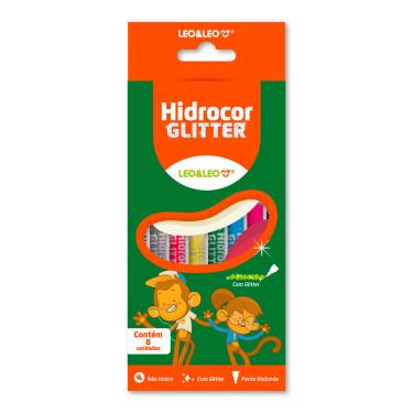 Imagem de Hidrocor Com Glitter Leo & Leo Com 12 Cores Leonora