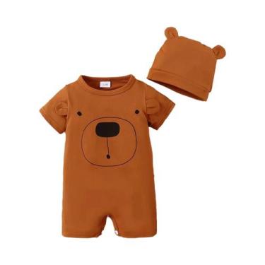 Imagem de Macacão De Verão Para Bebê Menino 0-18 Meses 2 Peças Com Estampa De Ur