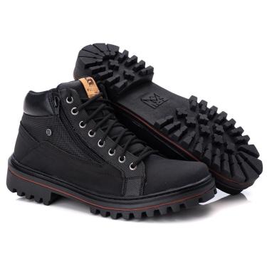 Imagem de Bota Coturno Masculina Solado Tratorado Zíper Lateral Trilha Calce Fácil-Masculino