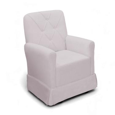 Imagem de Poltrona de Amamentação Balanço com Puff Serena Veludo Rose - Loja Sheep