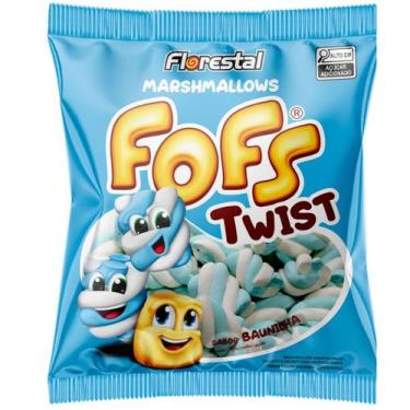 Imagem de Marshmellow Fofs Twist Azul Brco 6 Unidades De 220G