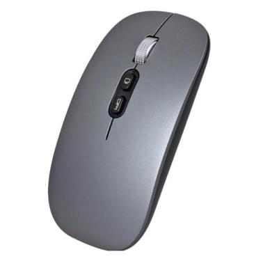 Imagem de Mouse Sem Fio Conexão Usb Recarregável 1200dpi 4 Botões Frequência 2.4 Ghz Bluetooth Portátil Optico Ergonômico Silencioso Led Rgb Colorido para Notebook Computador Pc Desktop - BRANCO