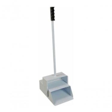 Imagem de Pá de Lixo Recolhedora de Bitucas com Tampa Articulada em Aço Carbono 1020 Branca Higipack