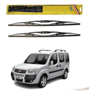 Imagem de Par de Palhetas Dianteiras Metálicas F103 para Fiat Dobló Após 2001 e Ford Fiesta G2 2006 a 2010 Limpeza Eficiente