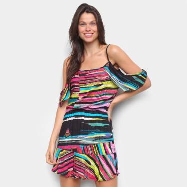 Imagem de Vestido Água Viva Curto Ciganinha Tie Day, Estampado, M