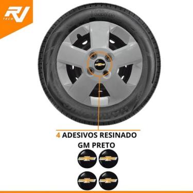 Imagem de Kit 4 Calotas Celta Prisma Montana 2011 A 2017 Aro 14 - GRID, GM Preto