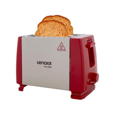 Imagem de Torradeira Elétrica Lenoxx Inox Red PTR203 com 6 Níveis de Temperatura
