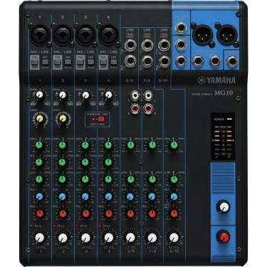 Imagem de Mesa de Som Analógica 10 Canais MG10 Preta YAMAHA