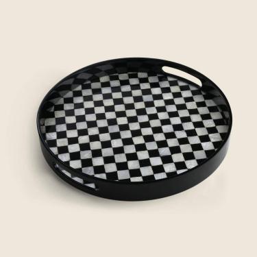 Imagem de Bandeja Nero Madrepérola 35cm - A\CASA