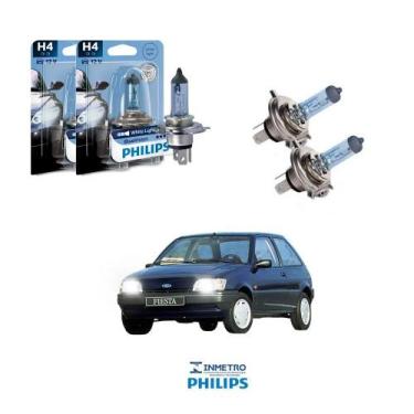 Imagem de Lâmpadas Farol Ford Fiesta Philips H4 BlueVision