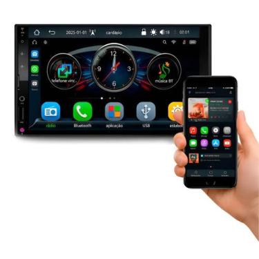 Imagem de Central Multimidia MP5 Carplay Androidauto Sem Fio USB Radio FM - Road