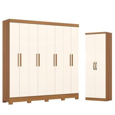 Imagem de Guarda Roupa Casal 8 Portas 4 Gavetas Prime B51 com Armário Multiuso M