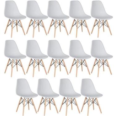 Imagem de Laraz, Kit - 14 x cadeiras Charles Eames Eiffel Dsw - Base de madeira 