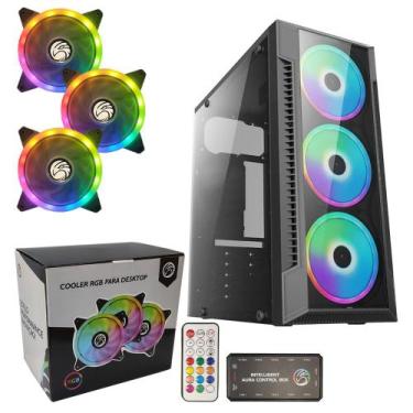 Imagem de Kit Gabinete Gamer C3147 + 3 Fans Rgb - BESTBOY