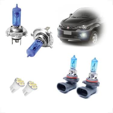 Imagem de Kit de lâmpadas Halógena Super Branca Farol alto e baixo H4 e Milha H8