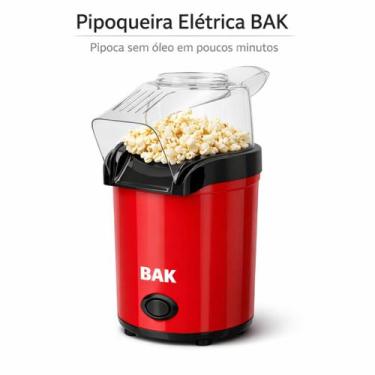 Imagem de Pipoqueira Elétrica Sem Óleo BAK Rápida e Prática Cor:VermelhoVoltagem