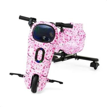 Imagem de Patinete Elétrico Triciclo Infantil Drift 350w 36v Farol Redondo - Azu